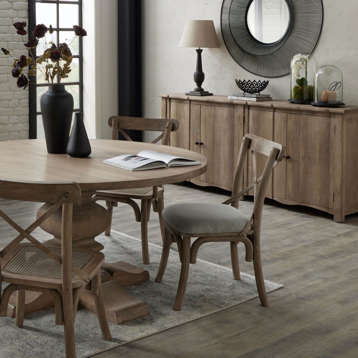 French Farmhouse Copgrove Collection 4 Door Sideboard Sideboard TYFFI HOME