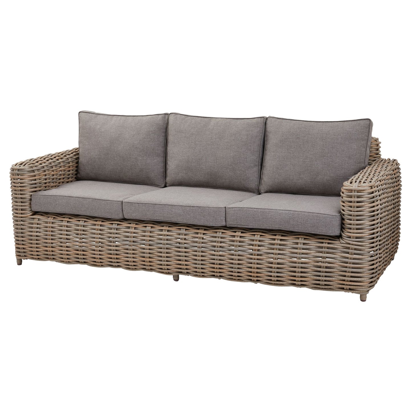 elegant patio furniture set with soft neutral cushions for relaxed countryside living.