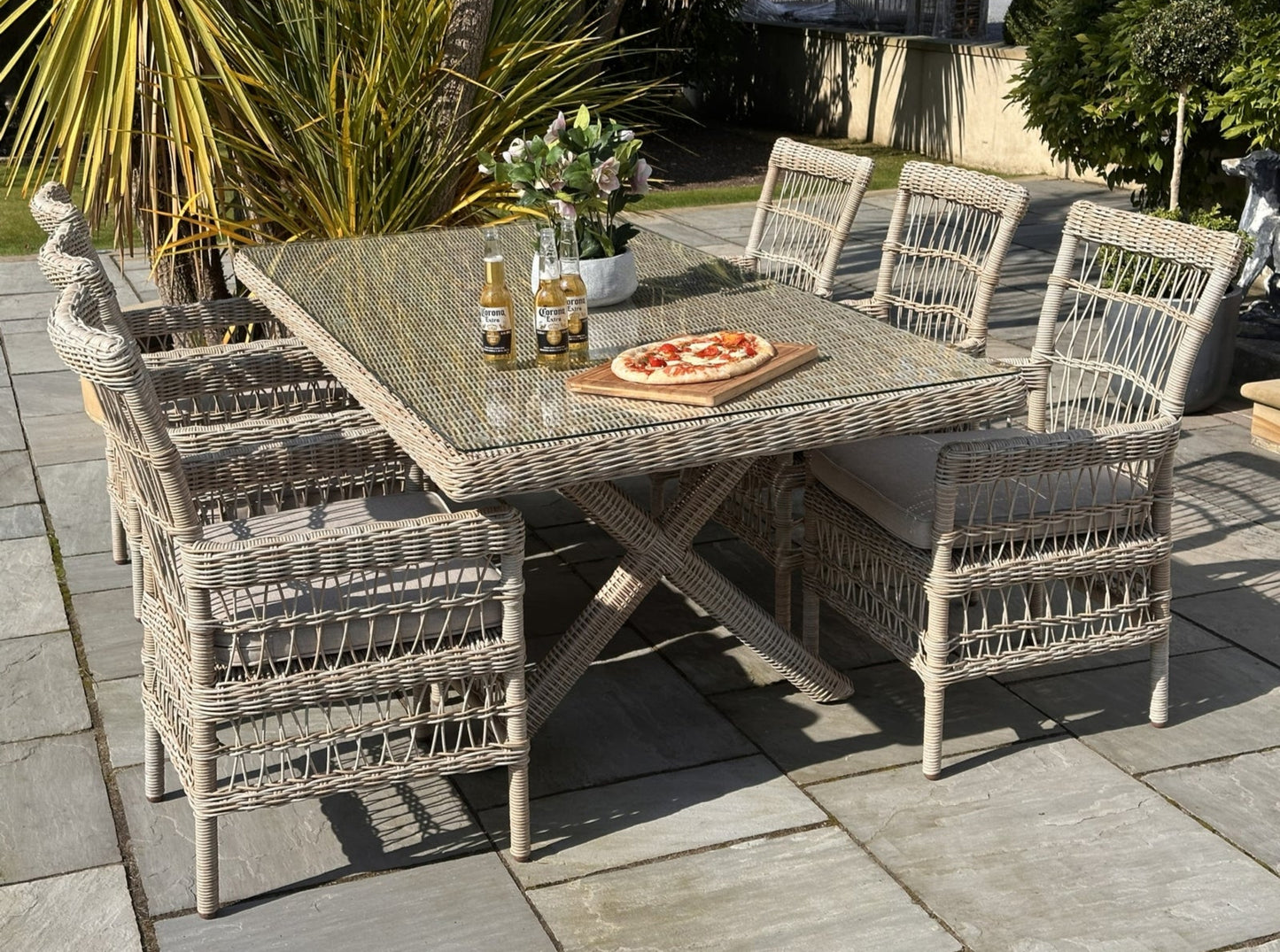 PROVENCE COLLECTION | 6 Seater Outdoor Dining Set Garden Furniture TYFFI HOME