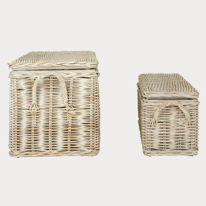 VELLANO | Wicker Trunk Set of 2 | Natural Storage STORAGE TYFFI HOME