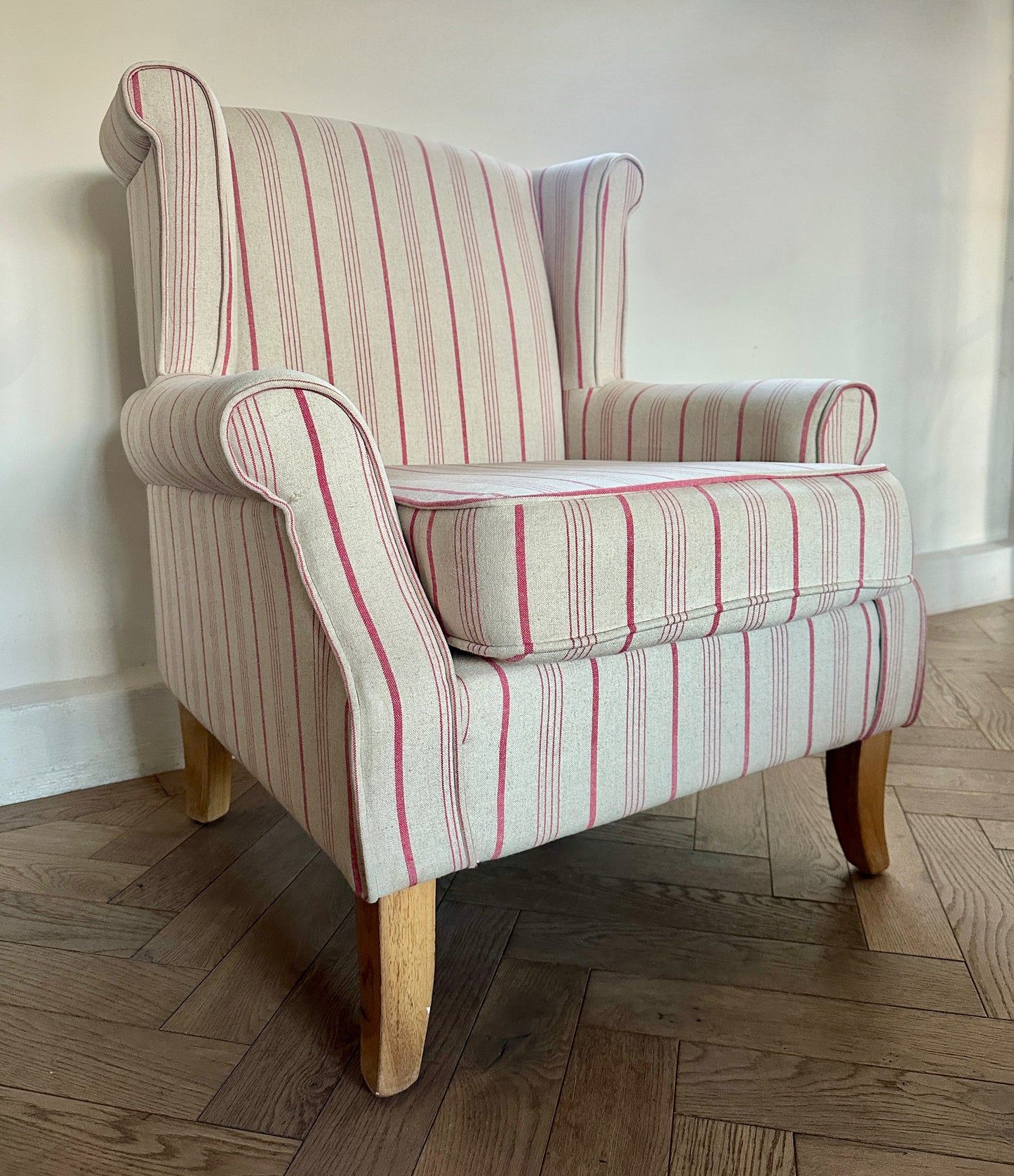 HELENA | Heritage Linen Striped Armchair