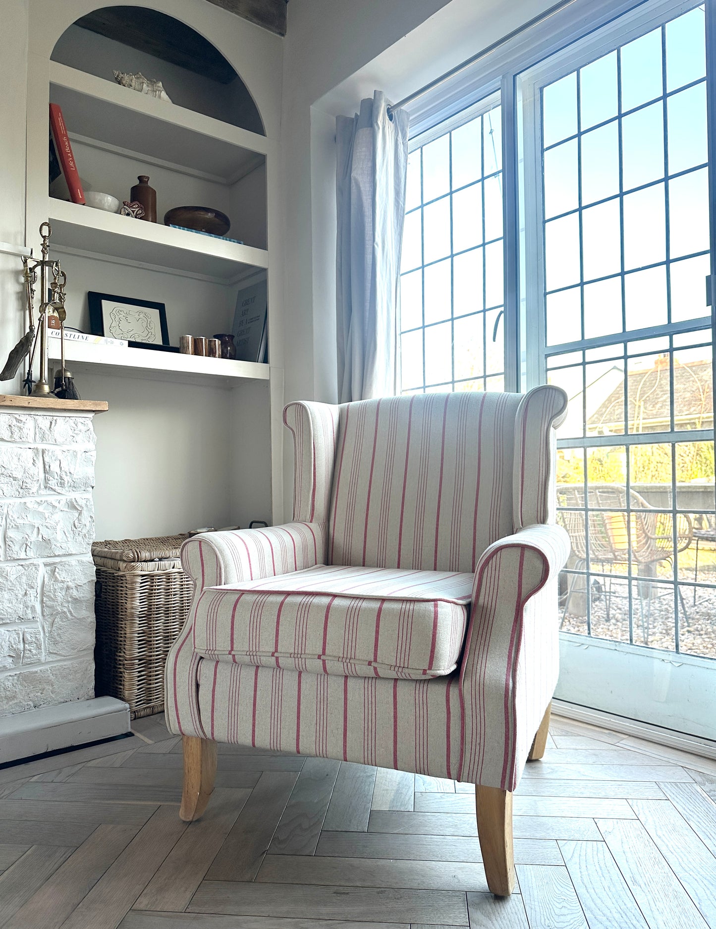 HELENA | Heritage Linen Striped Armchair