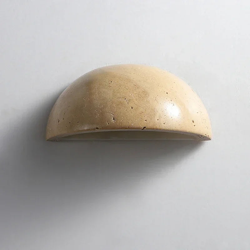 Luna Travertine Wall Light Sconce