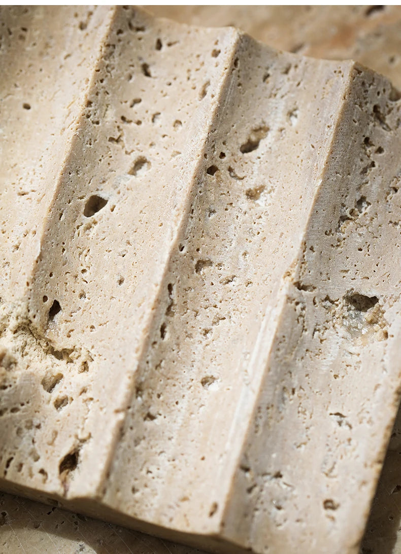 ARIN | Travertine Wave Soap Dish