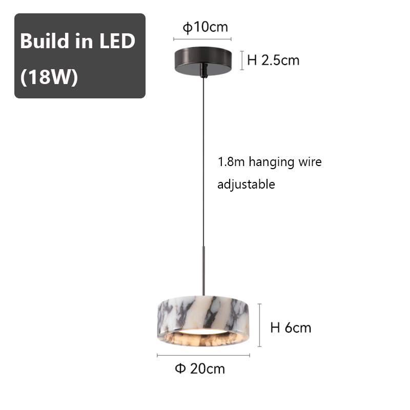 ALBA | Circular Marble Ceiling Light