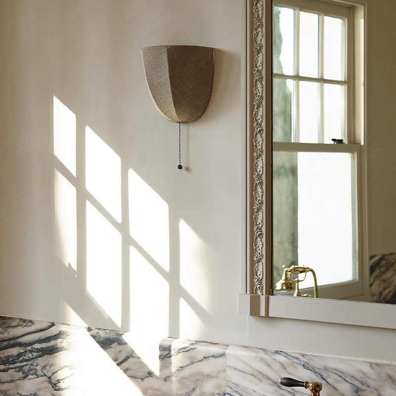 Styled Sandy Linen Wall Light