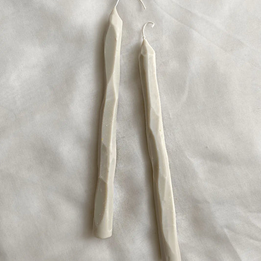 Hand Carved Stone Tapered Candle Sticks | SOIE LONDON