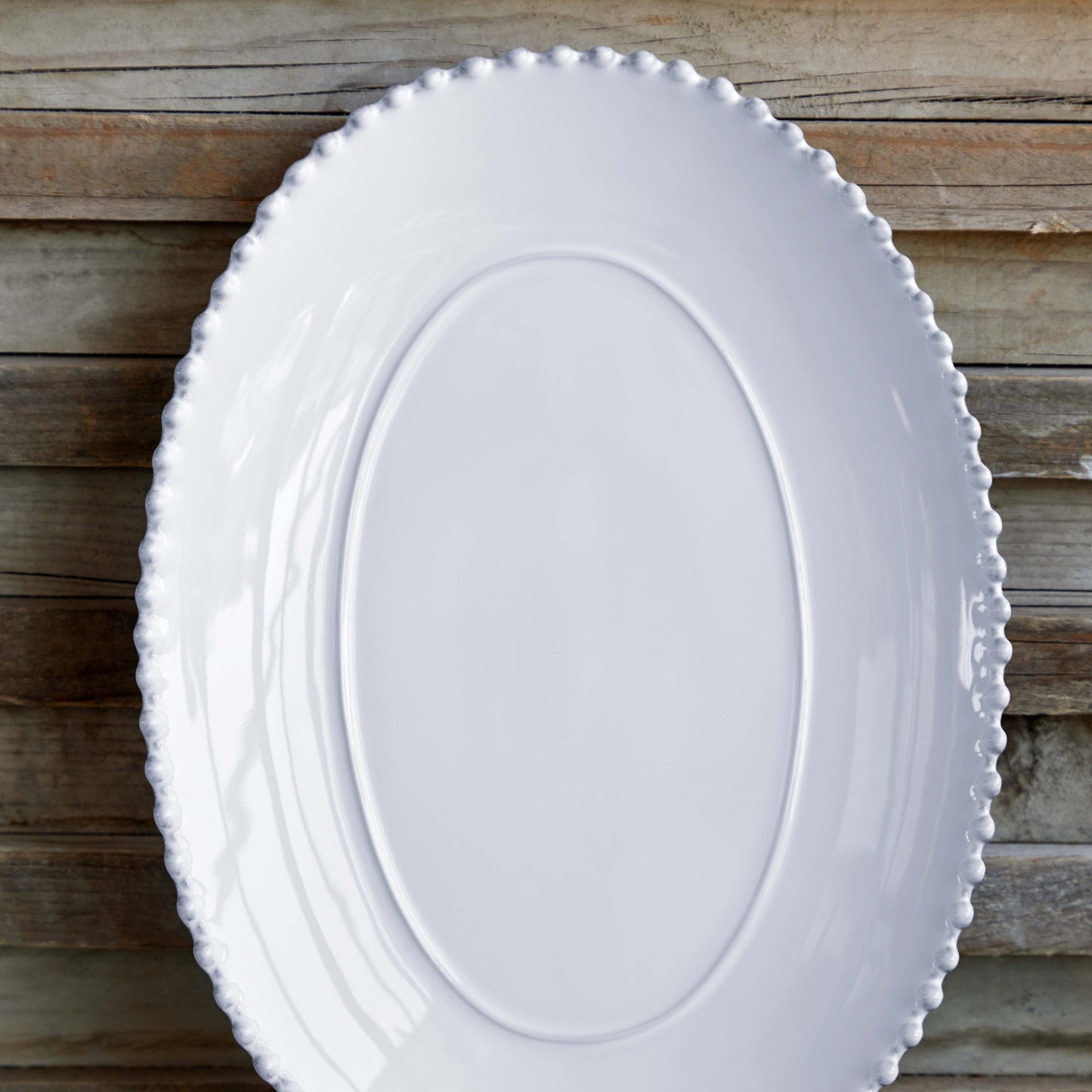 Pearl | White Oval Platter | 34cm