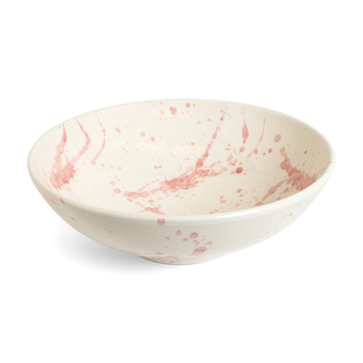 Rose Splatter | Hand-Painted Spanish Ceramic Serving Bowl