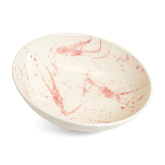Rose Splatter | Hand-Painted Spanish Ceramic Serving Bowl