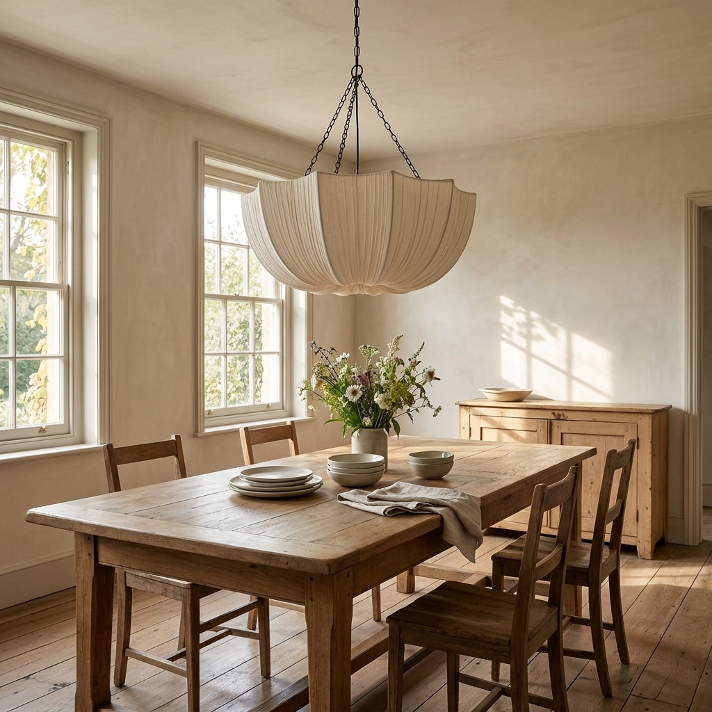 CLEMENCE | Ruched Fabric Pendant Light Pendant Light TYFFI HOME