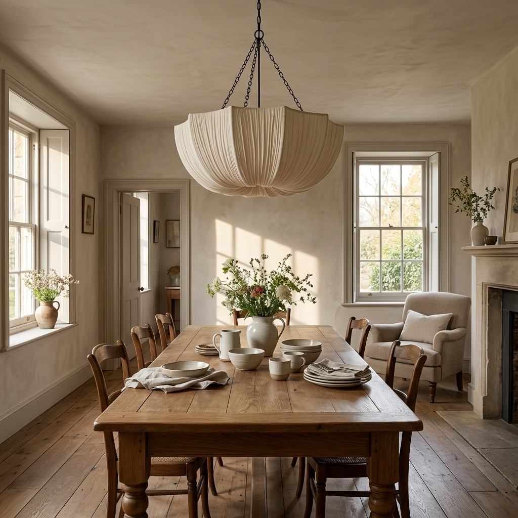 CLEMENCE | Ruched Fabric Pendant Light Pendant Light TYFFI HOME