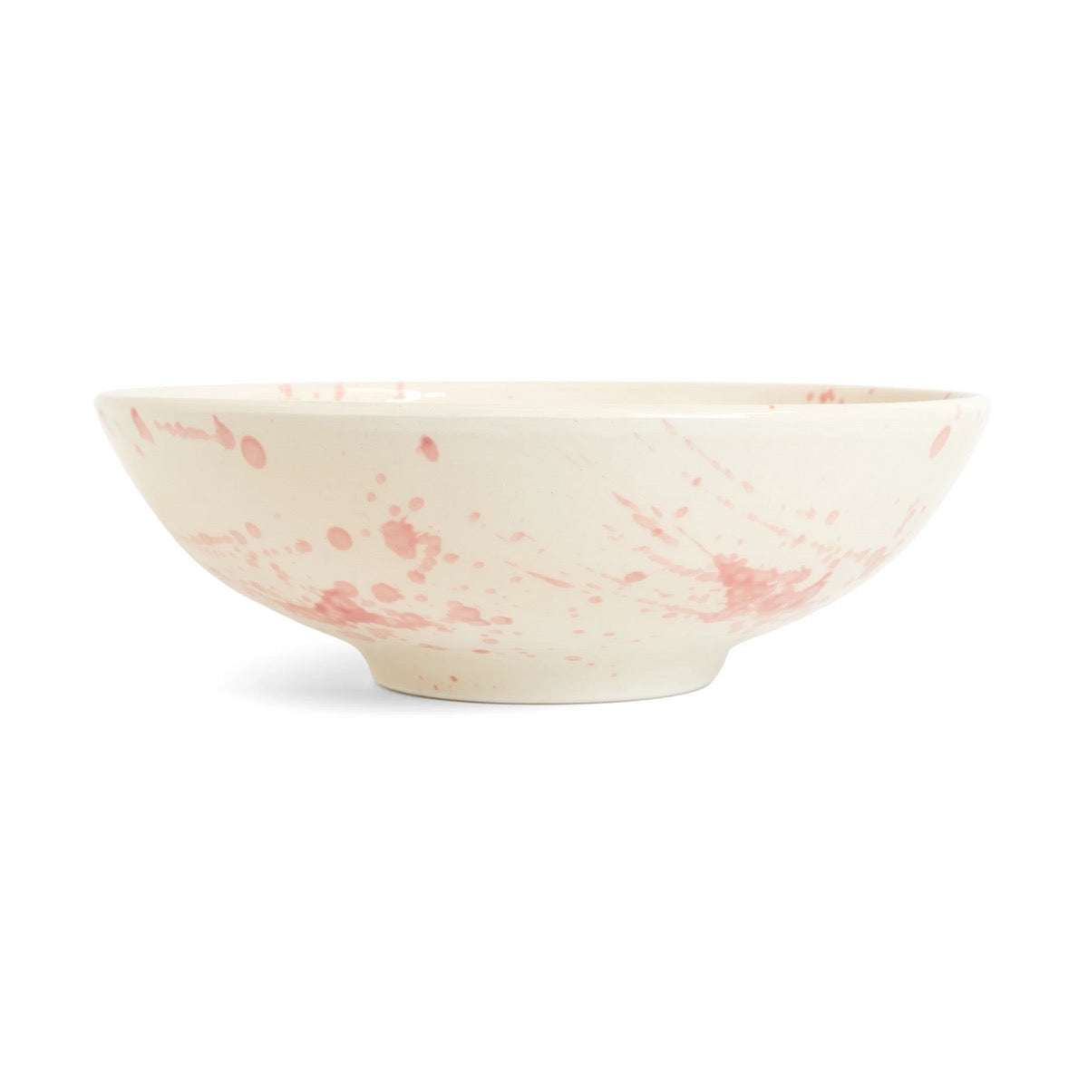 Rose Splatter | Hand-Painted Spanish Ceramic Serving Bowl