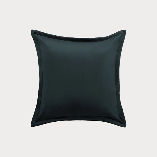 Dark grey pillow on a white background