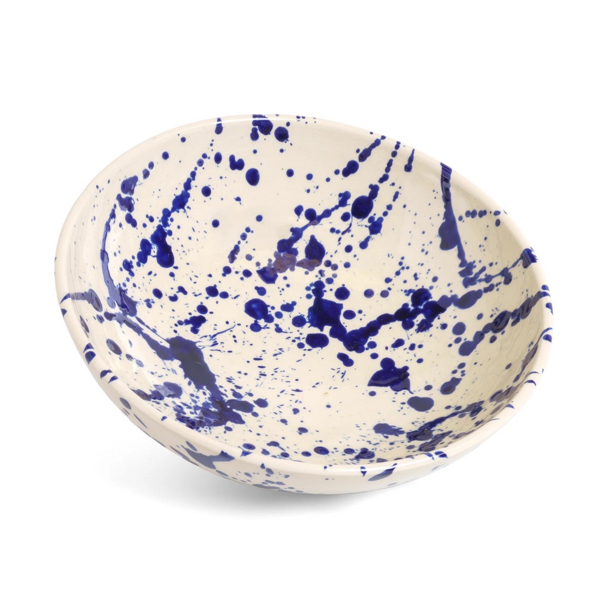 Rose Splatter | Hand-Painted Spanish Ceramic Serving Bowl