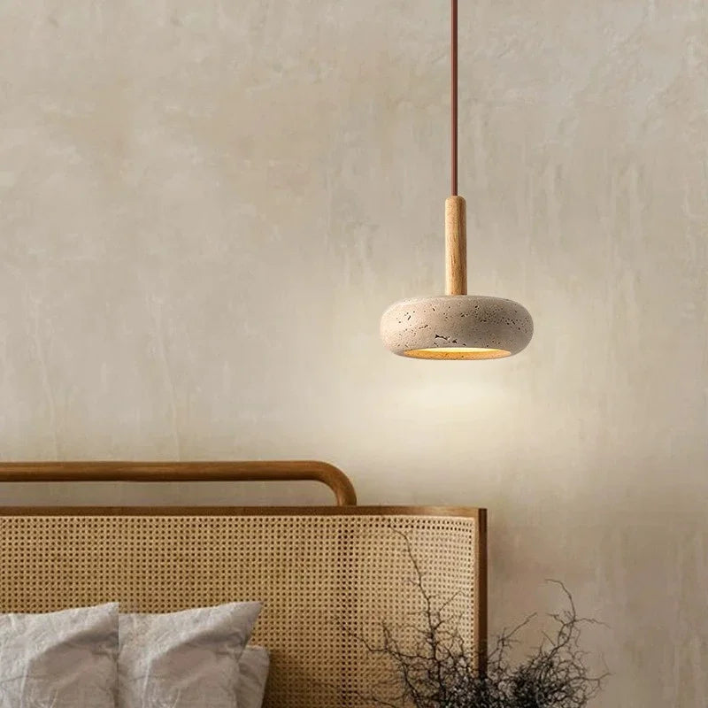 LUME Natural Stone Pendant Light Hanging Ceiling TYFFI HOME