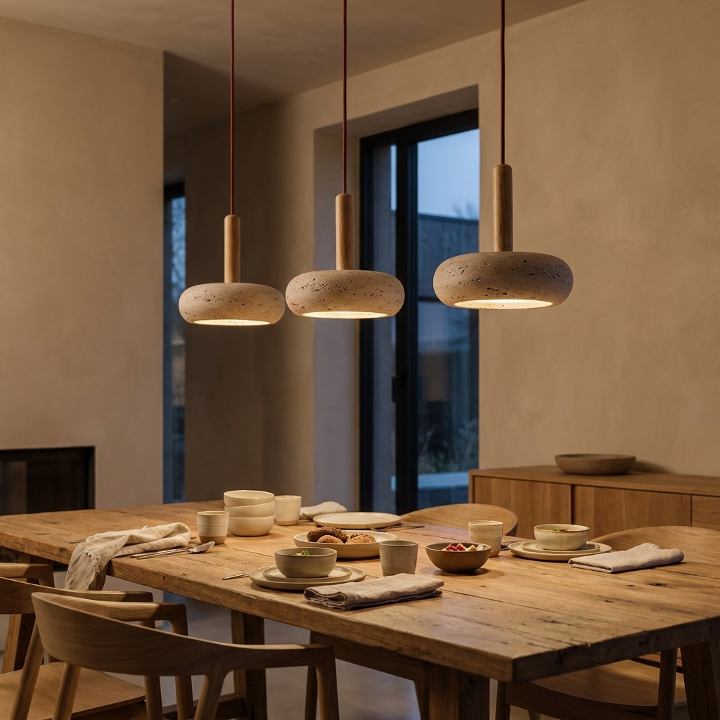 LUME | Travertine Pendant Light