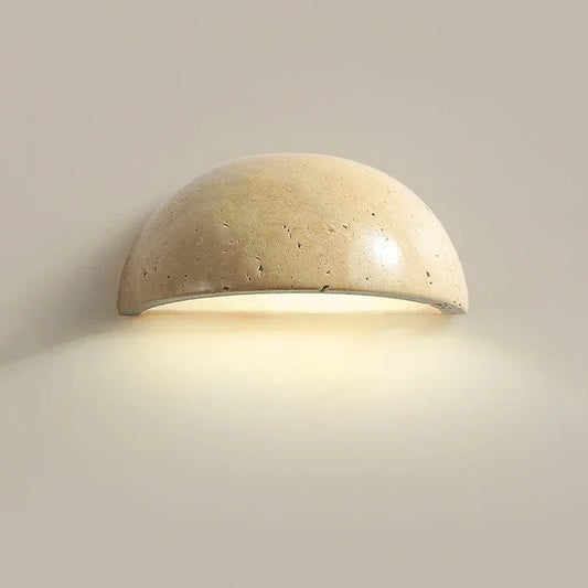 Luna Travertine Wall Light Sconce TYFFI Home