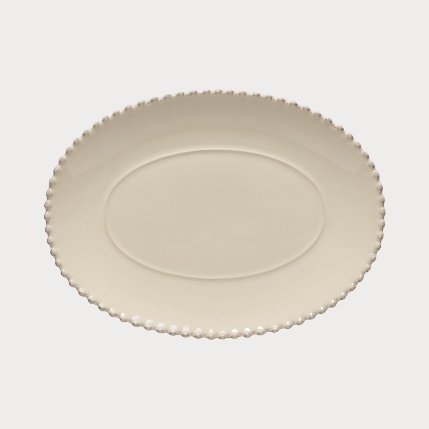 Pearl | Lily Green Oval Platter | 34cm Cream Tableware COSTA NOVA