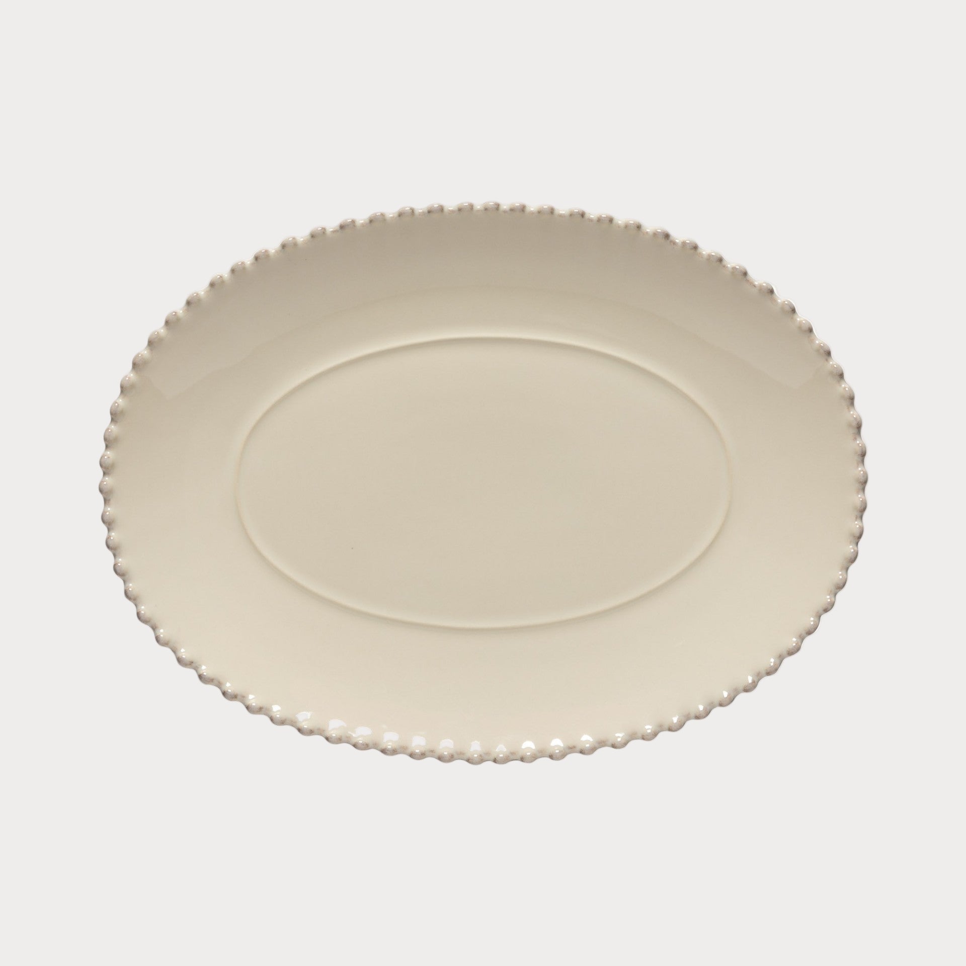 Pearl | Lily Green Oval Platter | 34cm Cream Tableware COSTA NOVA