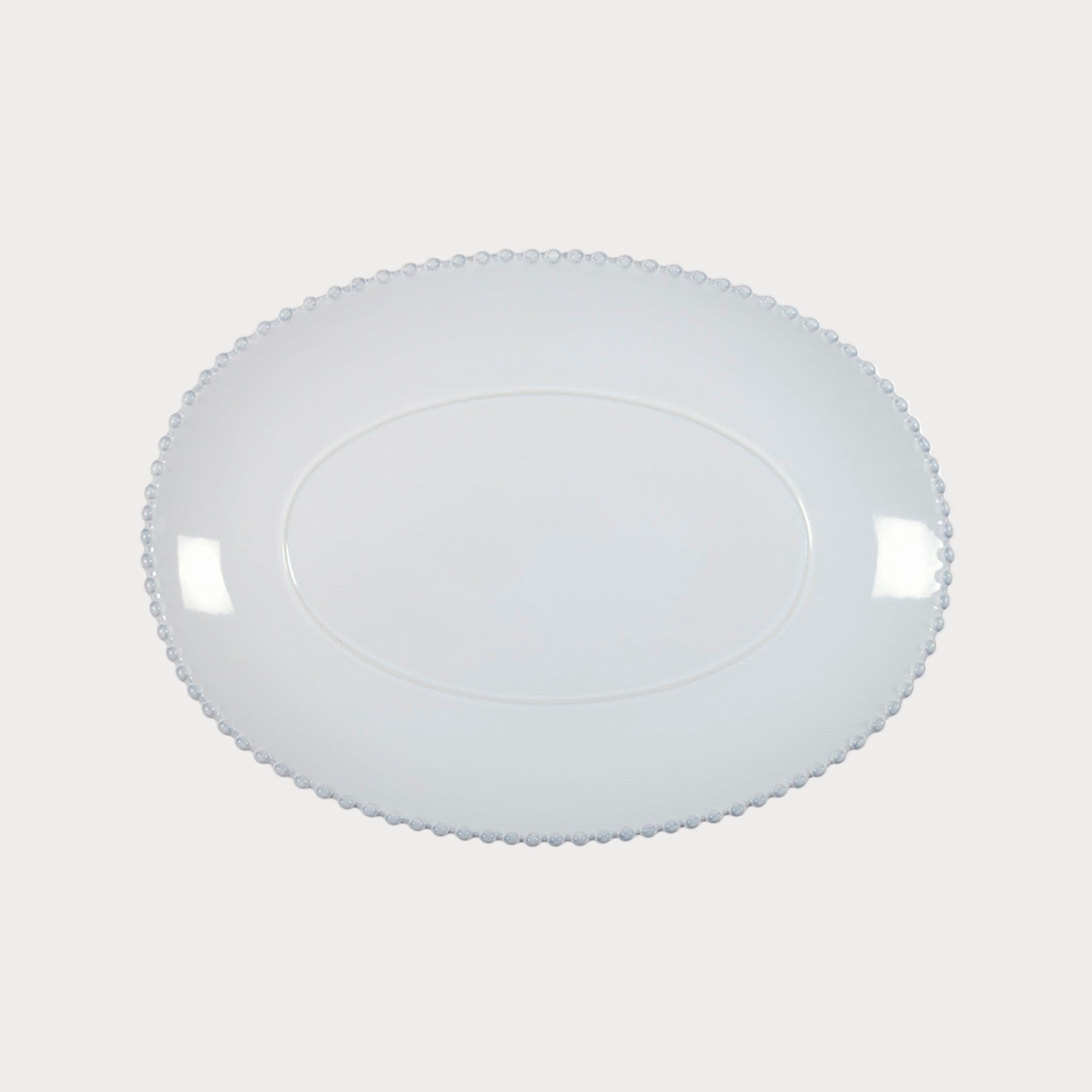 Pearl | Lily Green Oval Platter | 34cm White Tableware COSTA NOVA