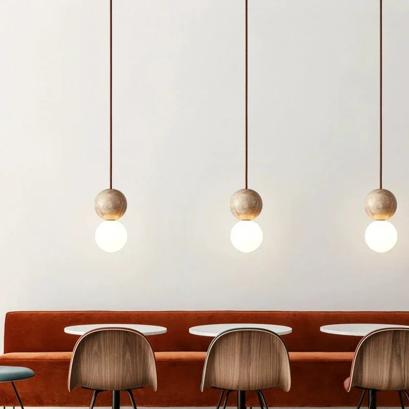 TERRA | Stone Orb Pendant Light