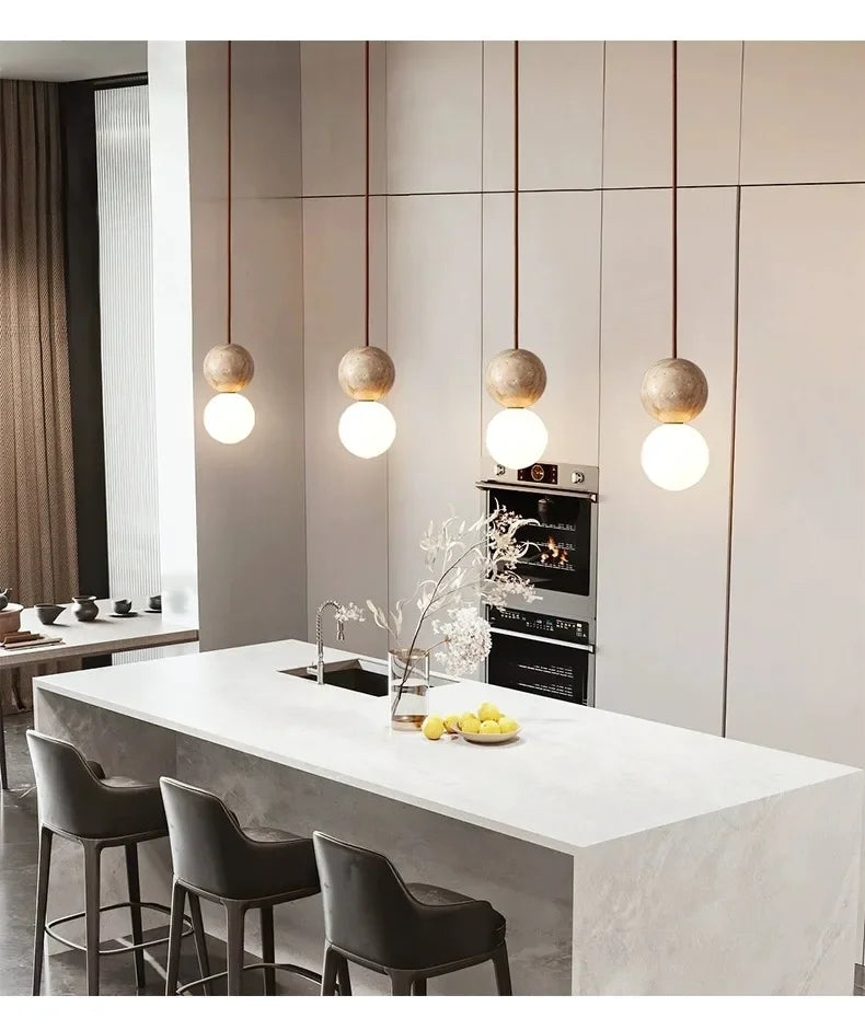TERRA | Stone Orb Pendant Light