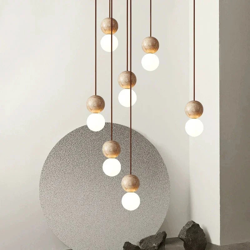 TERRA | Stone Orb Pendant Light
