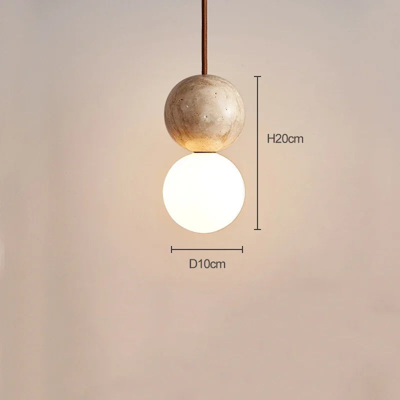 TERRA | Stone Orb Pendant Light