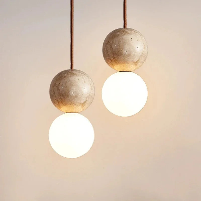 TERRA | Stone Orb Pendant Light