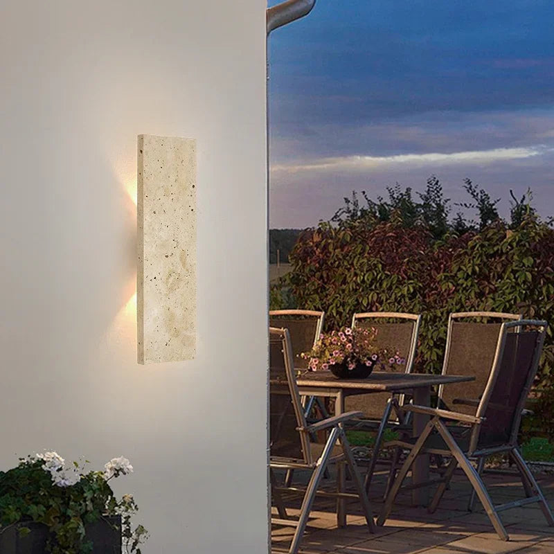 VELA | Travertine Wall Light