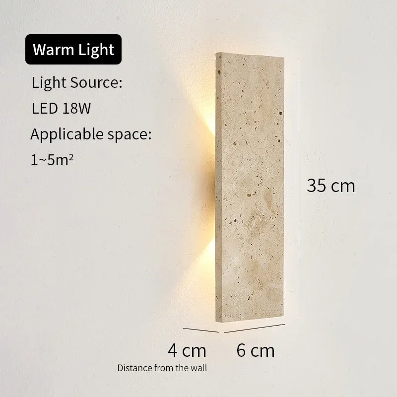 VELA | Travertine Wall Light