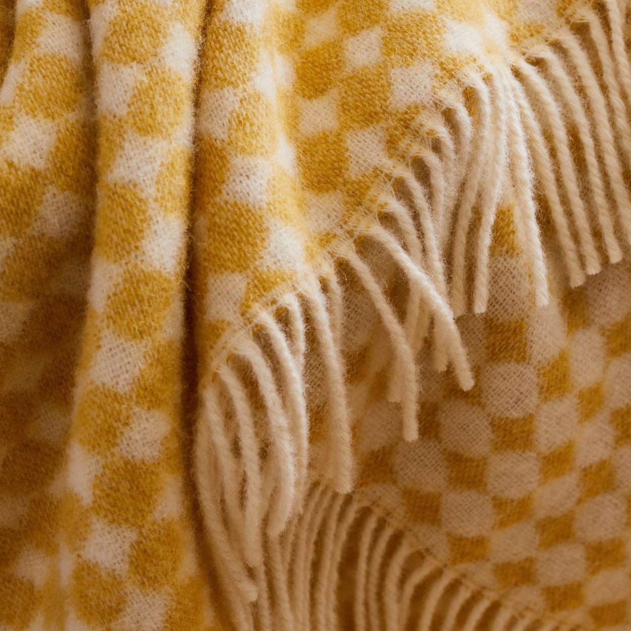 windermere blanket pure new wool throw in daffodil yellow