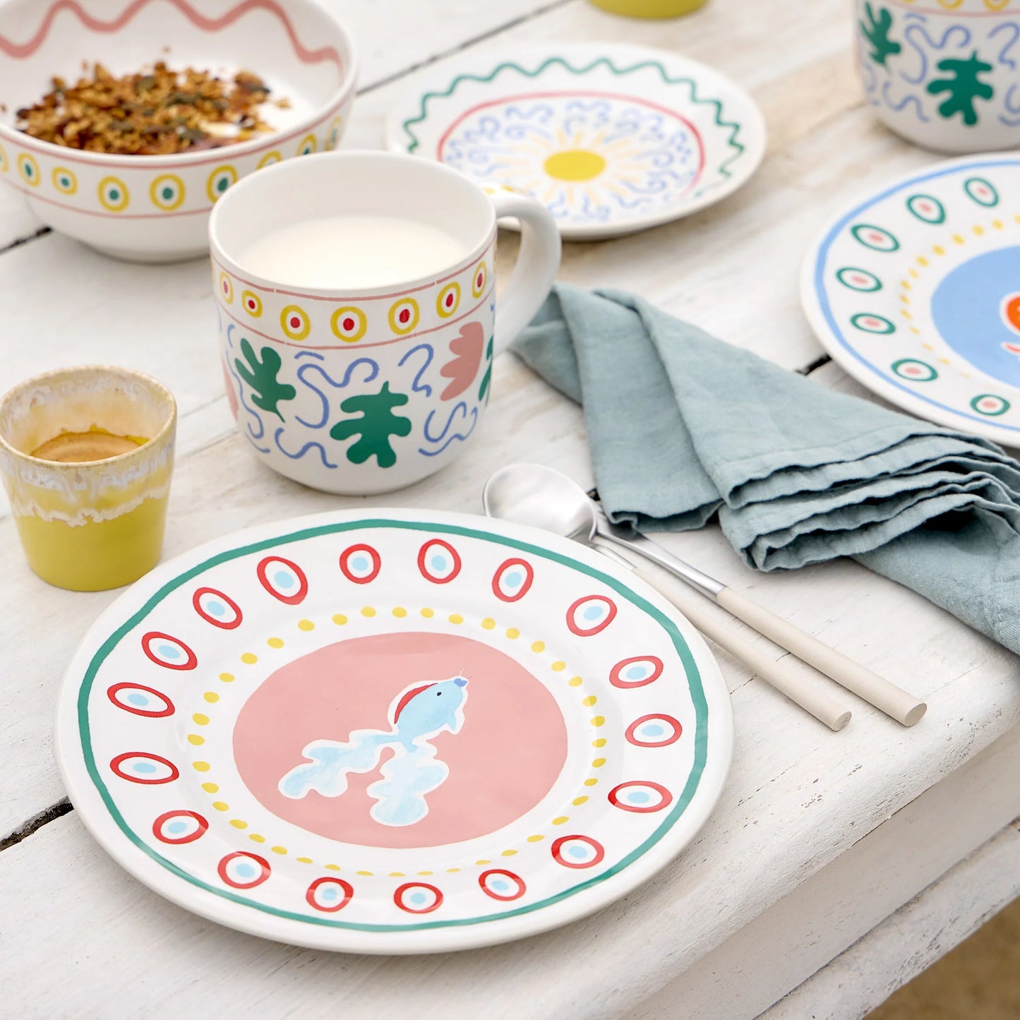 SUMMER BLISS | Guppy Fish Salad Dessert Plate | 22cm Tableware COSTA NOVA